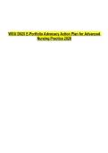 WGU D025 E-Portfolio Advocacy Action Plan for Advanced Nursing Practice 2026