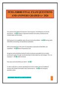 FEMA IS800D FINAL EXAM QUESTIONS AND ANSWERS GRADED A&plus; 2026