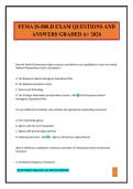 FEMA IS-800&period;D EXAM QUESTIONS AND ANSWERS GRADED A&plus; 2026