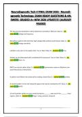 Neurodiagnostic Tech II FINAL EXAM 2026 - Neurodiagnostic Technology- EXAM READY QUESTIONS & ANSWERS- GRADED A&plus;-NEW 2026 UPDATE&excl;&excl;&excl;&excl; &lpar;ALREADY PASSED&rpar;