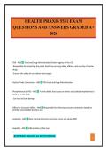 HEALTH PRAXIS 5551 EXAM QUESTIONS AND ANSWERS GRADED A&plus; 2026