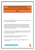 HEALTH PRAXIS 5551 EXAM QUESTIONS AND ANSWERS GRADED A&plus; 2026