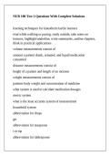 NUR 100 Test 1 Questions With Complete Solutions