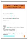 JLTV VEHICLE EXAM QUESTIONS AND ANSWERS GRADED A&plus; 2026