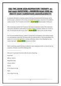 C&S TMC EXAM 2026-RESPIRATORY THERAPY- actual exam QUESTIONS &plus; ANSWERS-latest 2026 update&excl;&excl;&excl;&excl;-exam ready&lpar;already passed&rpar;-graded A&plus;