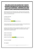 TMC MOCK EXAM 2026-RESPIRATORY THERAPY- &lpar;Ventilator Management & Clinical Simulations&rpar; &ndash; actual exam QUESTIONS &plus; ANSWERS-latest 2026 update&excl;&excl;&excl;&excl;-exam ready&lpar;already passed&rpar;-graded A&plus;