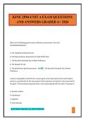 KINE 2P84-UNIT A EXAM QUESTIONS AND ANSWERS GRADED A&plus; 2026
