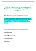 NUR 125 Exam 1 Study Review Summer 2026 Questions and Answers with Complete Solutions &vert; Graded A&plus;