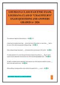 LOUISIANA CLASS D LICENSE EXAM&comma; LOUISIANA CLASS D "CHAUFFEUR'S" EXAM QUESTIONS AND ANSWERS GRADED A&plus; 2026