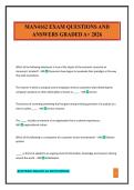 MAN4162 EXAM QUESTIONS AND ANSWERS GRADED A&plus; 2026