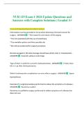 NUR 125 Exam 1 2026 Update Questions and Answers with Complete Solutions &vert; Graded A&plus;