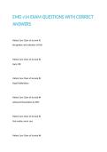 EMD v14 EXAM QUESTIONS WITH CORRECT ANSWERS