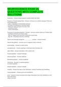 NEUROSCIENCE EXAM &lpar;A&rpar; QUESTIONS WITH COMPLETE SOLUTIONS