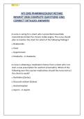 ATI CMS PHARMACOLOGY RETAKE NEWEST 2026 COMPLETE QUESTIONS AND CORRECT DETAILED ANSWERS 