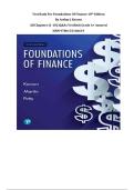 Test Bank for Foundations of Finance &lpar;10th Edition&rpar; &ndash; Arthur J&period; Keown &ndash; ISBN 9780135160619 &ndash; Complete Test Bank for Chapters 1&ndash;10 with Verified Q&As
