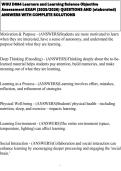 WGU D664 Learners and Learning Science Objective Assessment EXAM &lpar;2025&sol;2026&rpar; QUESTIONS AND &lpar;elaborated&rpar; ANSWERS WITH COMPLETE SOLUTIONS