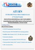 ATI RN Fundamentals Proctored Exam &lpar;3 Versions&rpar; &ndash; NGN-Style Questions and Case Scenarios Actual Questions with Verified Answers and Structured Rationales &vert;&vert; Newest Version 2026 - 2027