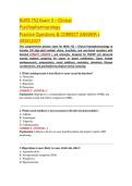 NURS 752 Exam 3 &ndash; Clinical  Psychopharmacology   Practice Questions & CORRECT ANSWER s  20262027 