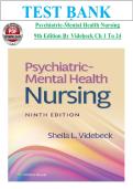 Psychiatric-Mental Health Nursing 9th Edition &lpar;Sheila L&period; Videbeck&rpar; &ndash; Complete Test Bank Chapters 1&ndash;24 &vert; Comprehensive Exam Questions & NCLEX Practice