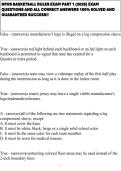 NFHS BASKETBALL RULES EXAM PART 1 &lpar;2025&rpar; EXAM QUESTIONS AND ALL CORRECT ANSWERS 100&percnt; SOLVED AND GUARANTEED SUCCESS&excl;&excl;