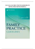 TEST BANK FOR FAMILY PRACTICE GUIDELINES 6TH EDITION&comma; KINDLE EDITION WITH TEST QUESTIONS AND ANSWERS GRADED A&plus;
