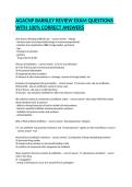 AGACNP BARKLEY REVIEW EXAM QUESTIONS  WITH 100&percnt; CORRECT ANSWERS