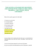 NUR 1025 FINAL EXAM REVIEW QUESTIONS AND ANSWERS WITH COMPLETE SOLUTIONS &vert; GRADED A&plus; &vert; 2026 UPDATE &vert;  JOYCE UNIVERSITY