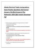 Alaska Electrical Trades Jurisprudence  Exam Practice Questions And Correct  Answers &lpar;Verified Answers&rpar; Plus  Rationales 2026 Q&A Instant Download  Pdf