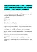EPA Section 608 Type 1 Exam &vert; Complete Study Guide with Questions and Verified Answers &vert; 100&percnt; Correct &vert; Graded A&plus;