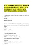 NFHS Baseball Rules Exam &lpar;Updated 2026&rpar; &vert; Comprehensive Review with Solved Questions and Accurate Answers &vert; Graded A&plus; Guaranteed