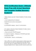 VITA Certification Exam &vert; Ultimate Exam Prep with Actual Questions and Complete Verified Answers &vert; Graded A&plus;