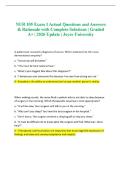 NUR 105 Exam 1 Actual Questions and Answers & Rationale with Complete Solutions &vert; Graded A&plus; &vert; 2026 Update &vert;  Joyce University