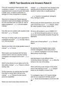 USOC Test Questions and Answers Rated A