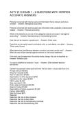 ACTY 2110 EXAM 1 &ndash; 2 QUESTIONS WITH VERIFIED ACCURATE ANSWERS