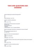 TAM CARD QUESTIONS AND ANSWERS