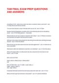 TAM FINAL EXAM PREP QUESTIONS AND ANSWERS&period;