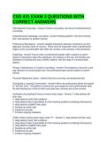 CSD 431 EXAM 3 QUESTIONS WITH CORRECT ANSWERS