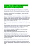 CSD 431 EXAM 3 VOCAB QUESTIONS WITH COMPLETE SOLUTIONS