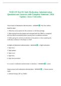 NUR 125 Test &num;2&colon; Safe Medication Administration Questions and Answers with Complete Solutions &vert; 2026 Update &vert; Joyce University