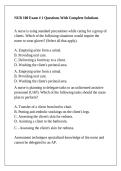 NUR 100 Exam &num; 1 Questions With Complete Solutions