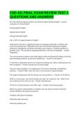 CSD 431 FINAL EXAM REVIEW TEST 2 QUESTIONS AND ANSWERS