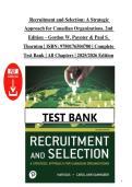 Recruitment and Selection Test Bank &vert; Paynter & Thornton &vert; 2nd Ed &vert; All Chapters &vert; 2025&sol;2026