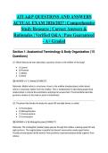 ATI A&P QUESTIONS AND ANSWERS ACTUAL EXAM 2026&sol;2027 &vert; Comprehensive Study Resource &vert; Correct Answers & Rationales &vert; Verified Q&A &vert; Pass Guaranteed - A&plus; Graded