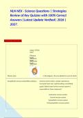 NLN NEX - Science Questions &vert; Strategies Review of Key Quizzes with 100&percnt; Correct Answers &vert;Latest Update Verified&vert; 2026 &vert; 2027&period;