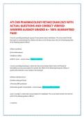 ATI CMS PHARMACOLOGY RETAKE EXAM 2025 WITH  ACTUAL QUESTIONS AND CORRECT VERIFIED ANSWERS ALREADY GRADED A&plus; 100&percnt; GUARANTEED  PASS&excl;