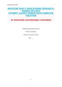WGU D180 TASK 3&colon; EDUCATIONAL RESEARCH &vert;PASSED ON FIRST  ATTEMPT &vert;LATEST UPDATE WITH COMPLETE SOLUTION