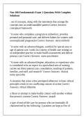 Nur-100 Fundamentals Exam 1 Questions With Complete Solutions