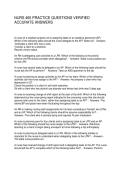 NURS 465 PRACTICE QUESTIONS VERIFIED ACCURATE ANSWERS