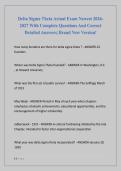 Delta Sigma Theta Actual Exam Newest 2026 2027 With Complete Questions And Correct  Detailed Answers&vert; Brand New Version&excl; 