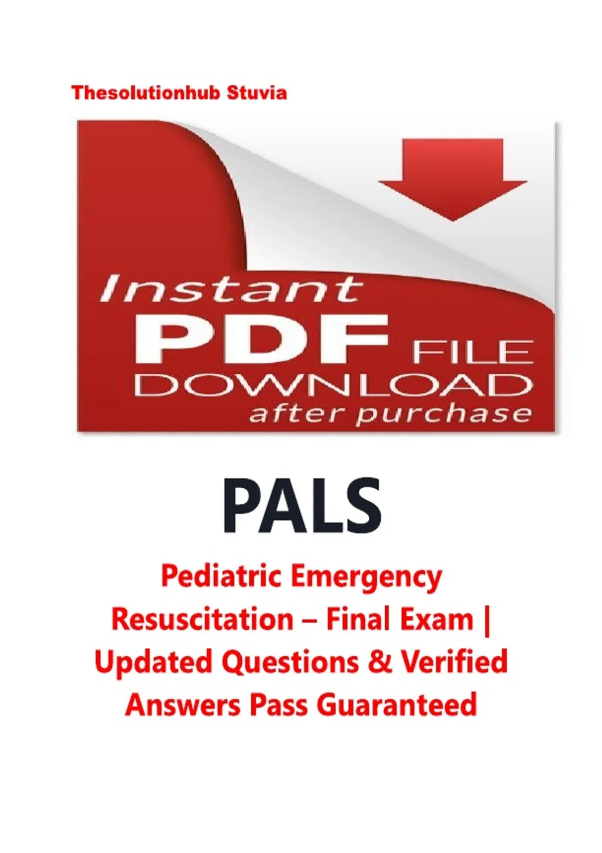 Pals Answer Sheet.pdf Pals Pediatric Emergency Resuscitation-Final Exam/ Updated Questions ...